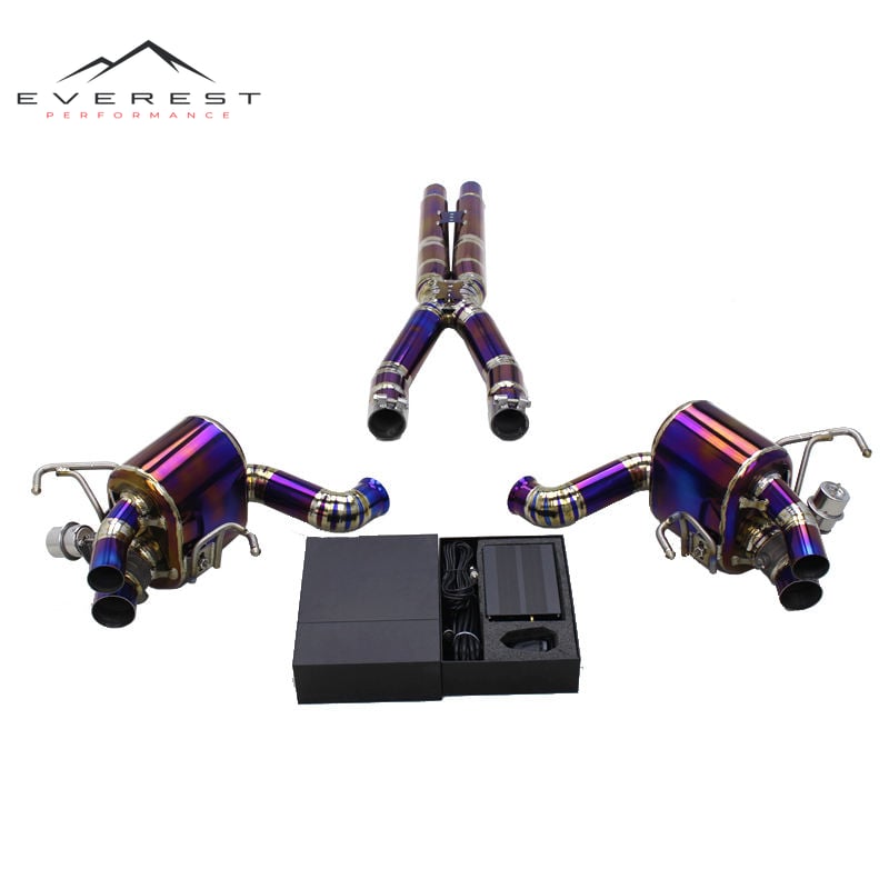 Custom Catback Exhaust for Ferrari California 4.3 2009-2014 Performance Titanium Purple X Midpipe Valved Axle Back Exhaust