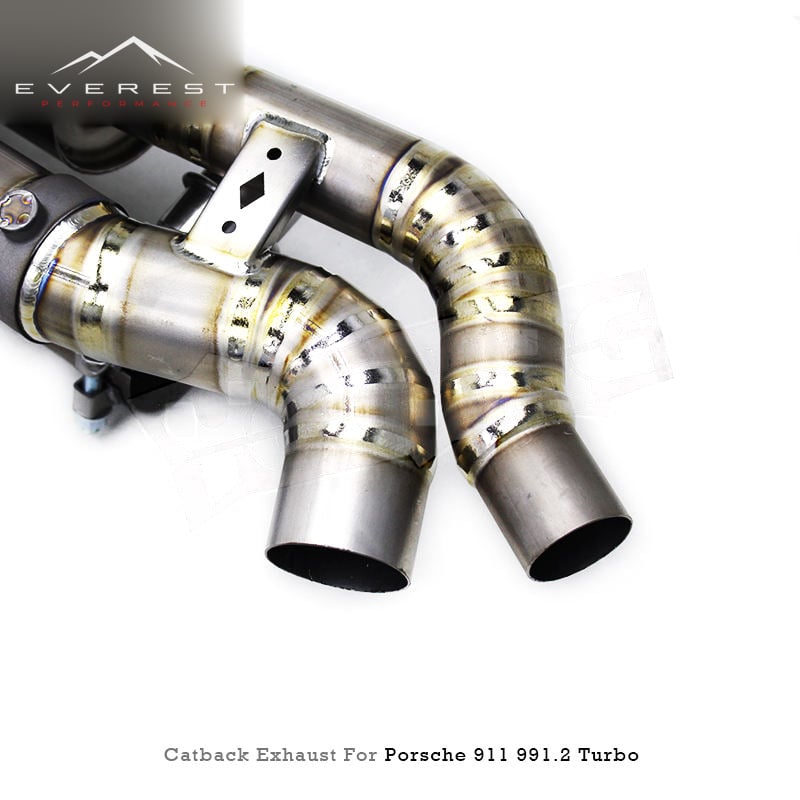 Titanium Exhaust Pipe System for Porsche 911 991/991.2 Turbo 2017-2019 Vacuum Valve Catback Exhaust / Complete Exhaust System