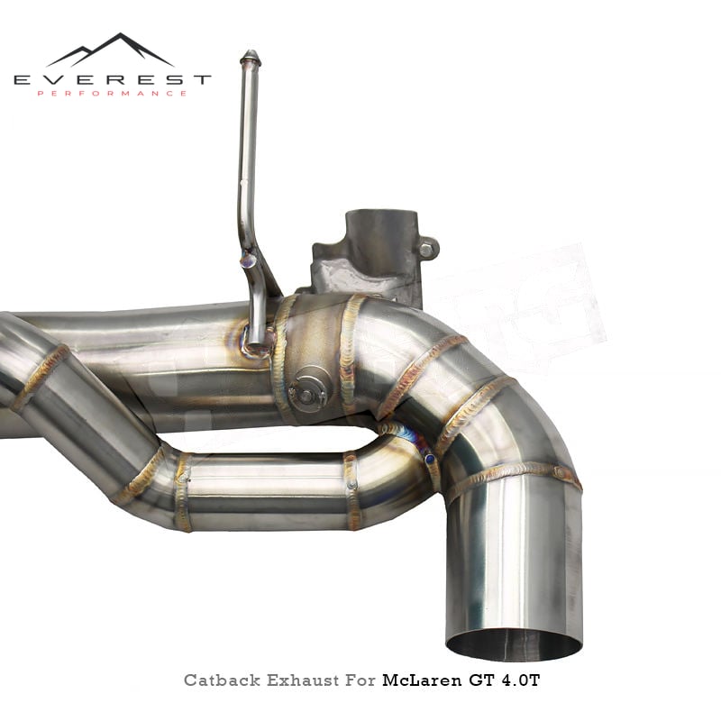 Stainless Steel Catback Exhaust Pipe for Mclaren GT 4.0T 2019-2023 High Quality with Valved Muffler System
