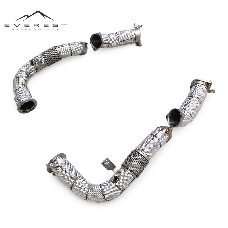 Auto Straight Downpipe for BMW M5/M6 G90/G99 LCI 4.4T 2024-2025 Stainless Steel Heat Shield Exhaust Pipe Free Flow Header