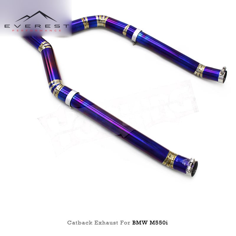 Titanium Lightweight Valvetronic Muffler X Pipe Catback Exhaust Pipes for BMW M550/M550i G30/N63 4.4TT 2017-2025