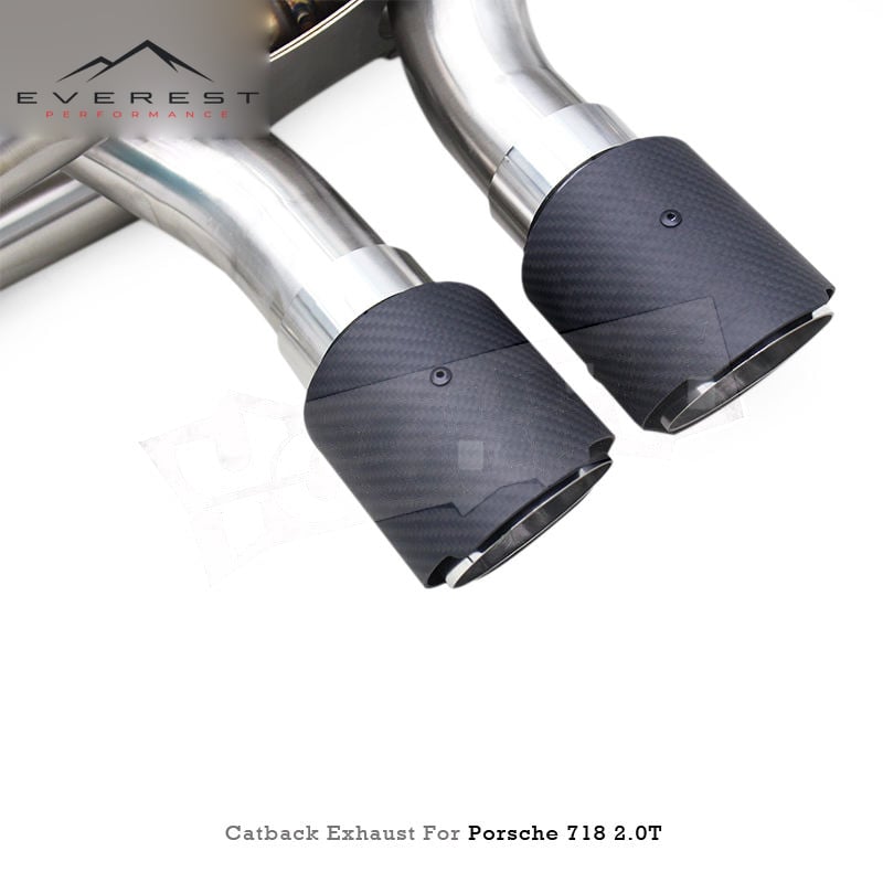 Racing Control Catback Exhaust Pipes for Porsche 718 Boxster/Cayman 2.0T 2016-2023 Enhanced X Pipe Exhaust With Valvevd Muffler