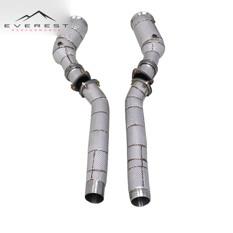 Custom Header Catted Downpipe Front Pipe for Aston Martin DB11/Vantage/DBS V12 5.2T 2017-2024 SS304 Muffler Exhaust System