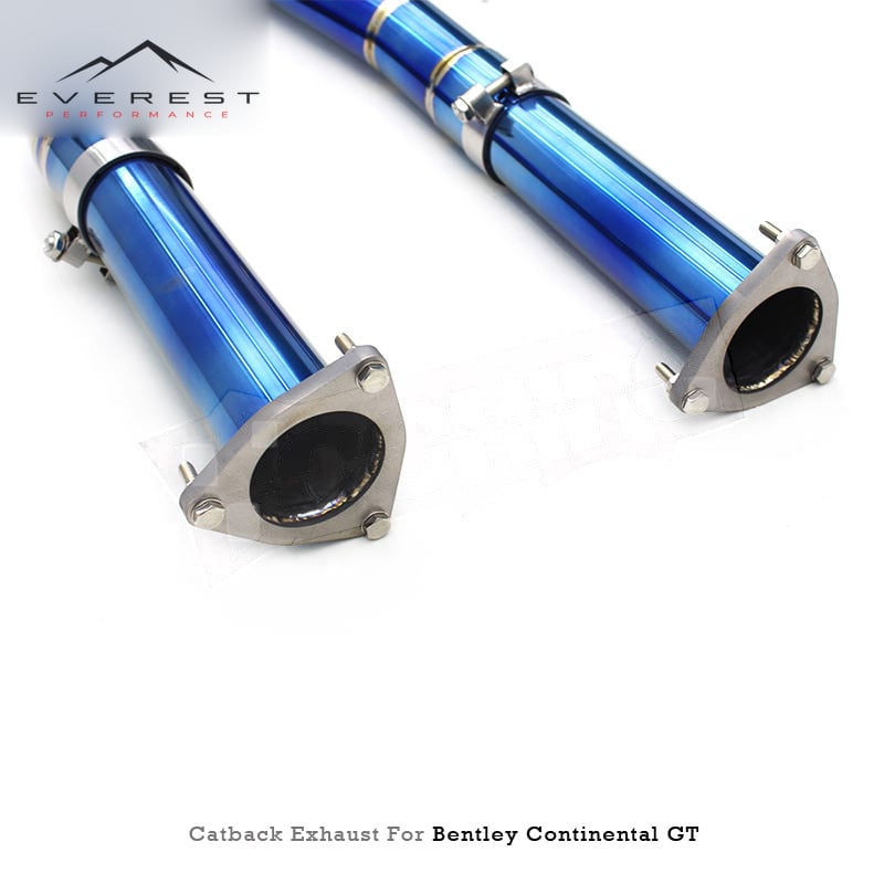 Titanium Exhaust Pipe System for Bentley Continental GT W12 6.0T 2004-2013 Lightweight X Pipe Valvetronic Catback Exhaust