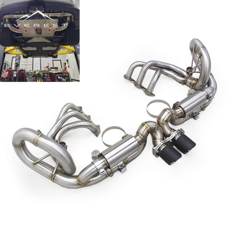 Full Exhaust System for Porsche 911 991/991.1 GT3 4.0 2015-2018 Catback Equal Length Manifold Stainless Steel Exhaust Pipe