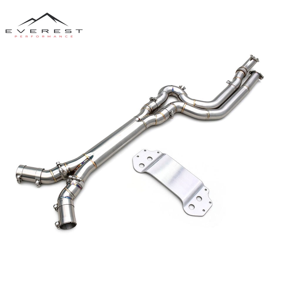 Replacment Bolt-on Single Midpipe for BMW G80 M3 G82 M4 G87 M2 S58 3.0 SS304 Stainless Steel Equal Length Midpipe to Single Pipe