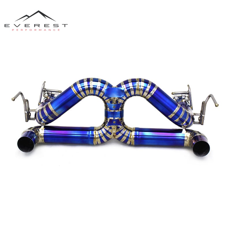 Racing Car Exhaust Pipes for Ferrari 488 2015-2019 Titanium Catback Muffler Straight Motorsport
