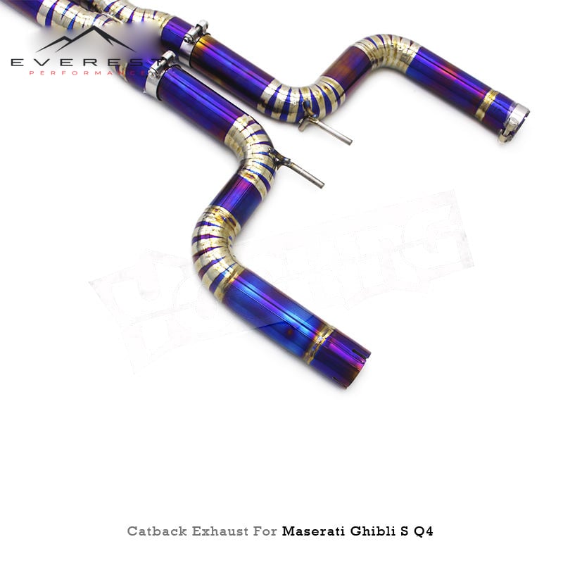 Custom Catback Exhaust for Maserati Ghibli S Q4/SQ4 3.0T Auto Car Parts Titanium Pipes Valvetronic Exhaust System