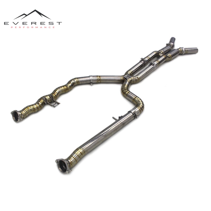 Titanium Mid Pipes for BMW M3/M4 G80/G82 3.0T 2021-2023 Dual Resonator Exhaust System Modified Sounds