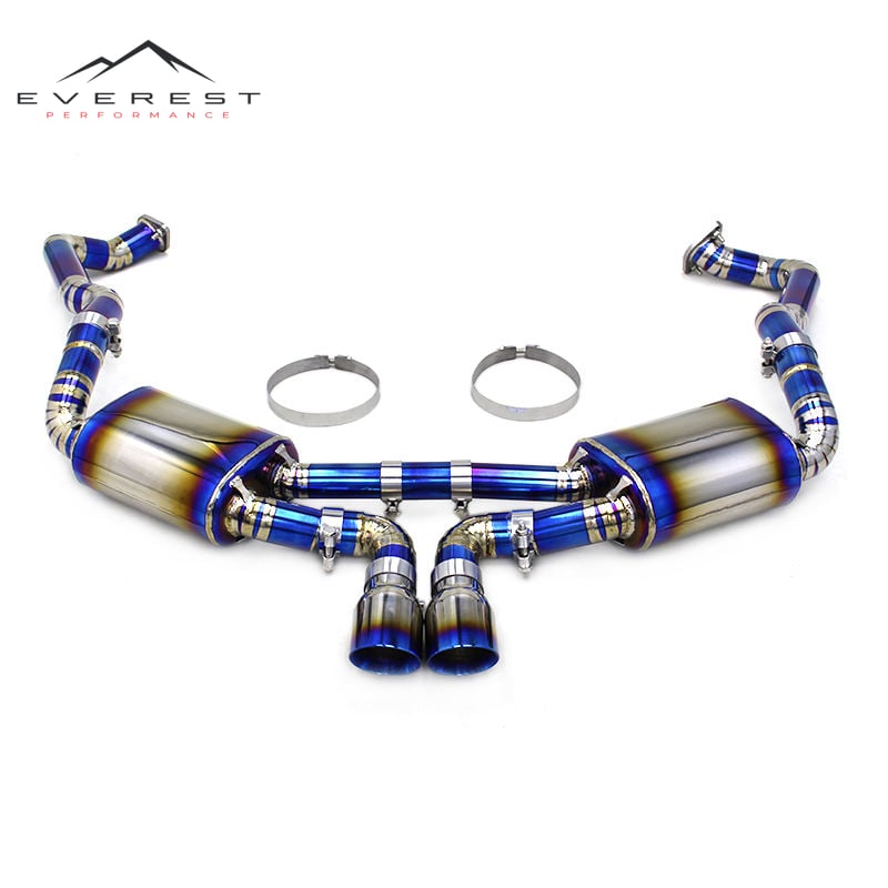Titanium Pipe Exhaust System for Porsche Cayman 981 GTS 3.8L 2013-2015 Performance Valve Muffler Escape