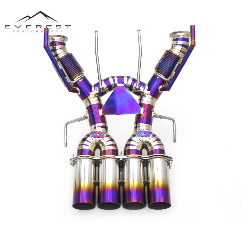 Titanium Exhaust Pipe System for Mclaren 765LT 4.0T 2020+ Supersport Street Axle Back Straight-through Pipe Catback Muffler