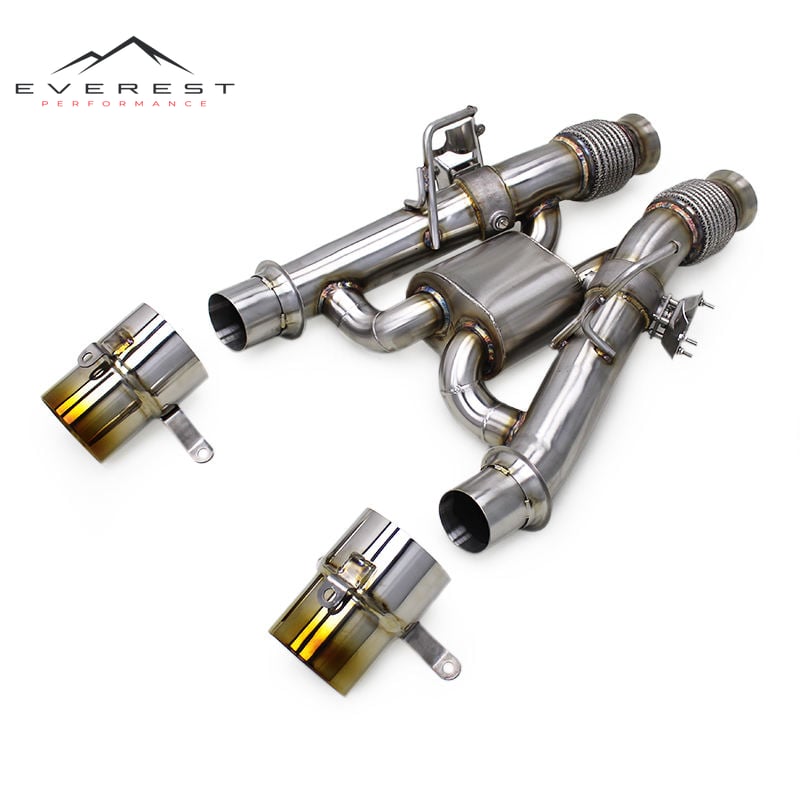 Catback Exhaust for McLaren Artura 2021-2024 Valve Muffler SUS304 Axle Back Burnt Gold Tips
