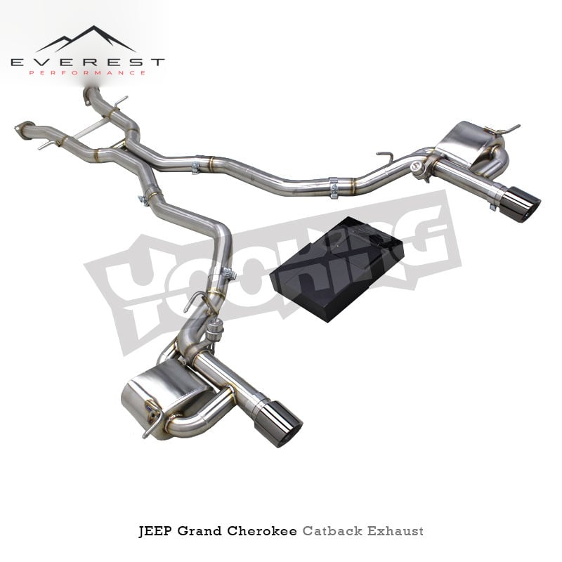 Custom SS304 Pipes Catback Muffler for JEEP Grand Cherokee 2011-2020 Performance Car Valved Exhaust System with Control Kit