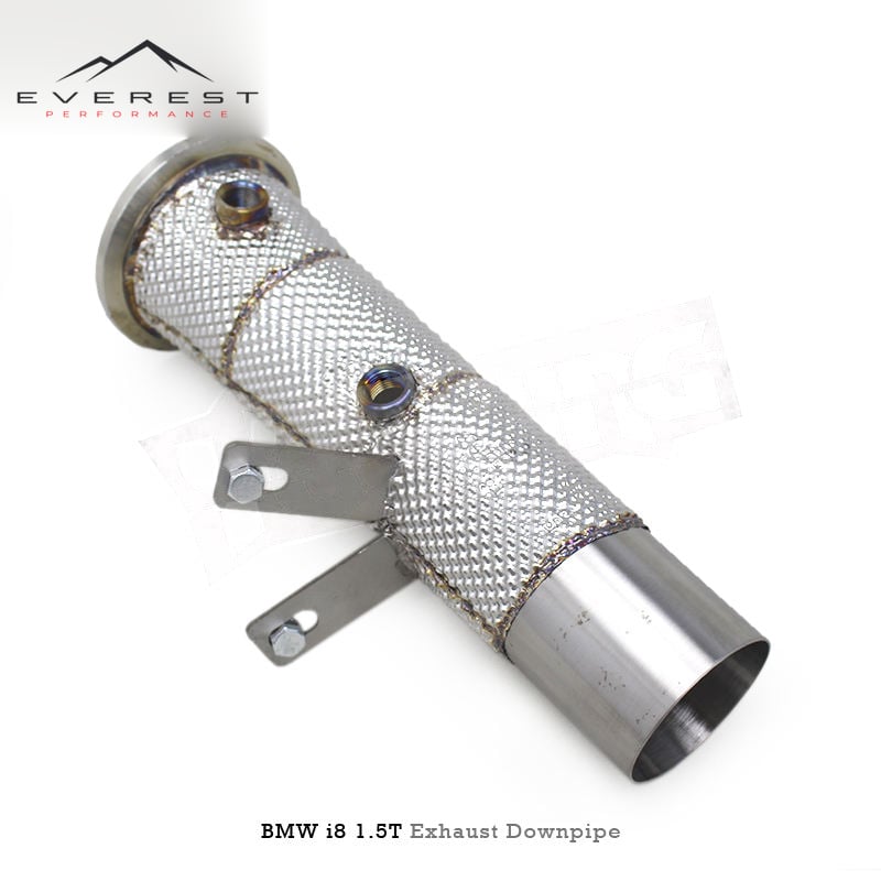SS304L Exhaust Downpipe for BMW I8 1.5T 2014-2023 With Heat Shield Free Flow Pipe