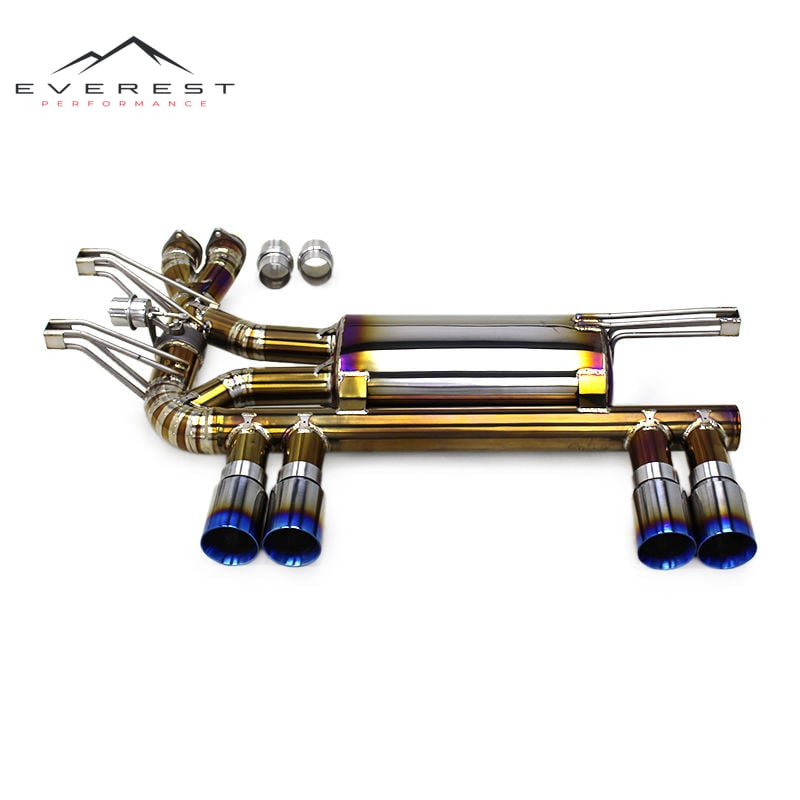 Titanium Exhaust Pipe System for BMW M3 E46 2004-2006 Racing Car Plate Gold Titanium Pipes Muffler Vacuum Valve Catback