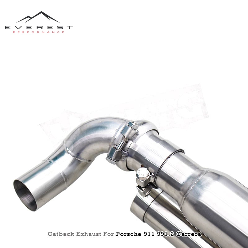 SS304 Performance Exhaust for Porsche 911 991.2 Carrera 3.0T 2016-2018 No Valve Catback System
