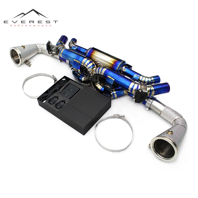 Valvetronic Exhaust System for Porsche 911 992 Turbo/Targa 4 3.0T 2020-2023 Titanium Catback Muffler Straight Downpipe
