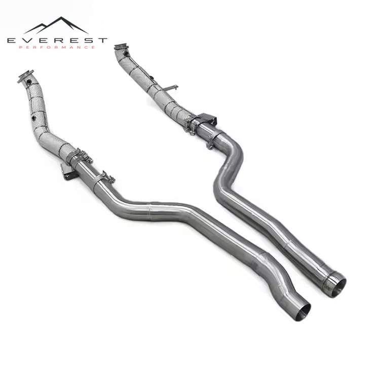 Stainless Steel Free Flow Pipe Downpipe for Mercedes-Benz CLS63/CLS63S AMG 2007-2017 Header Pipe Exhaust System