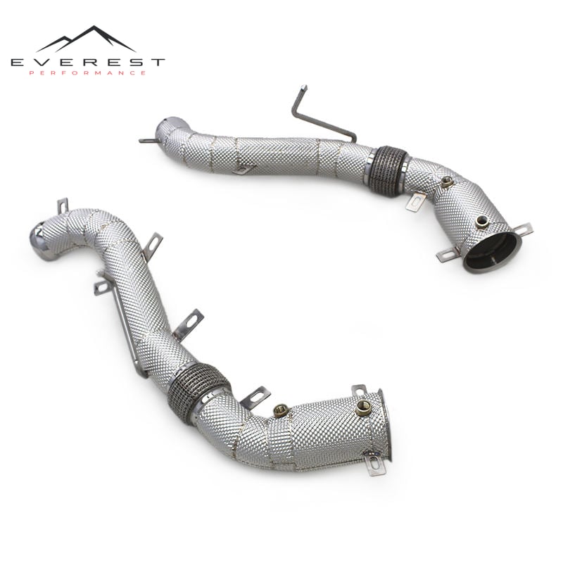 Auto Exhaust Pipes for Mclaren 540C/570S/570GT 2015-2018 Stainless Steel High Flow Catted Downpipe With Heat Shield
