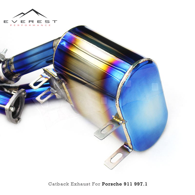 Titanium Exhaust Pipe System for Porsche 911 997.1/997.2 Carrera 4S 3.6L3.8L 2004-2012 Vacuum Valve Catback Exhaust Muffler