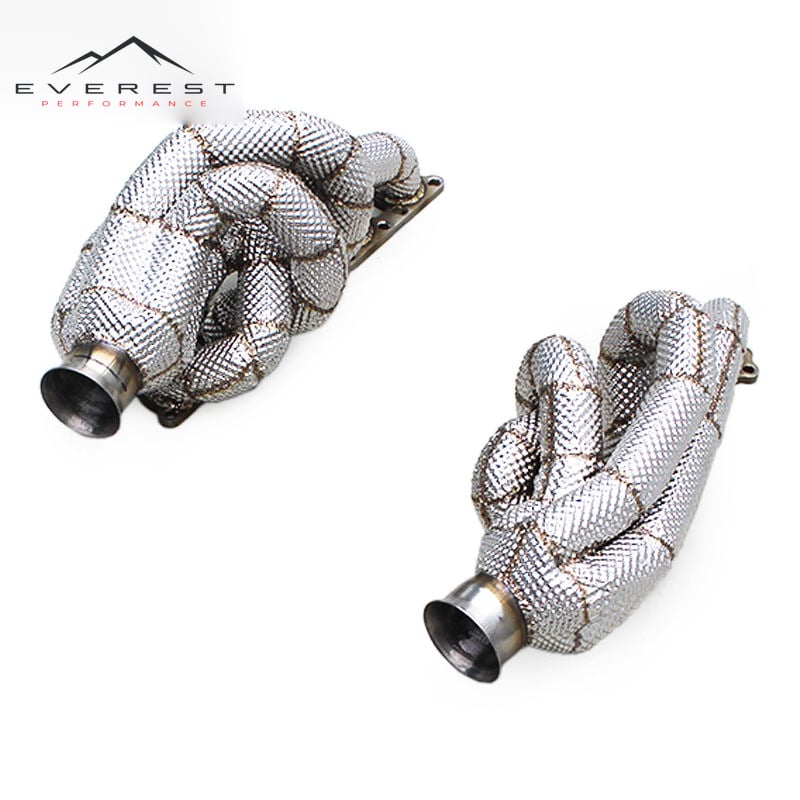 Racing Manifold Exhaust Pipes for Lamborghini Gallardo 5.0L 2004-2007 Stainless Steel 304 With Heat Shield Muffler