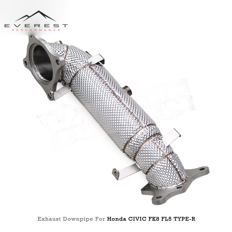 Stainless Steel Exhaust Pipe for Honda CIVIC Type R/Type-R FK8/FL5 2.0T 2015-2023 Free Flow Pipe with Heat Shield