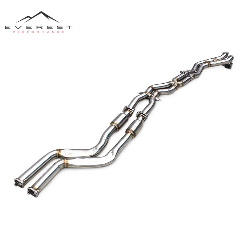 Middle Exhaust Pipe for BMW M3 E46 L6 3.2L 2000-2006 X-pipe Exhaust System with Resonator Equal Length Mid Pipe System