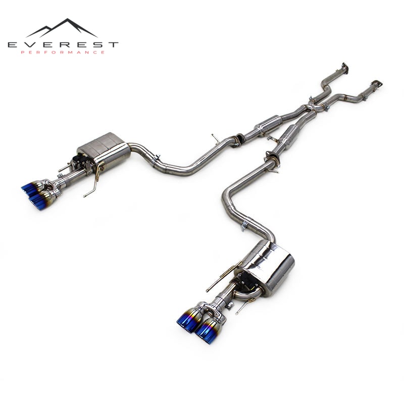 Catback Muffler Exhaust for Lexus RC350 3.5L 2014-2021 SUS304 X Pipe Eletronic Valve Rebound System Burnt Blue Tips