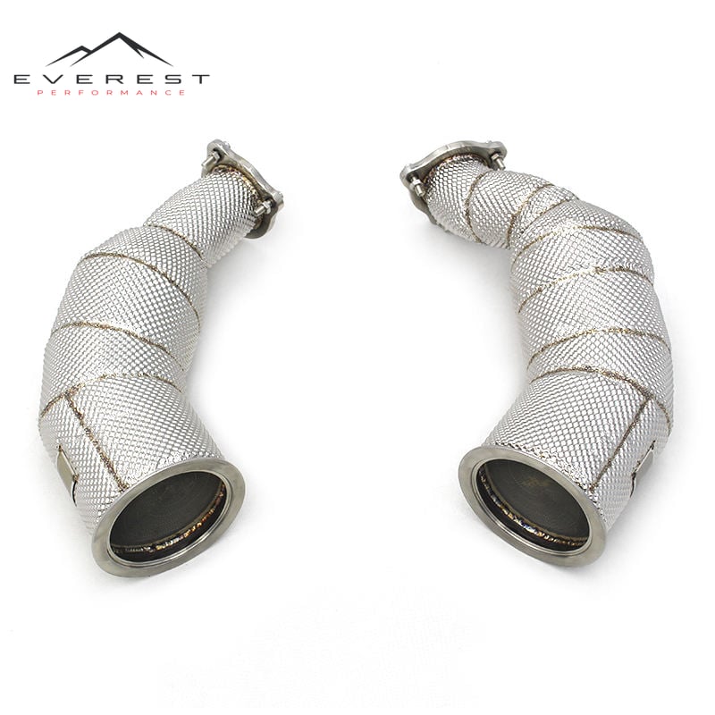 Exhaust Downpipe for Audi RS4/RS5 B9/B9.5 2.9T 2017-2023 304 Stainless Steel High Flow Catted Downpipe Exhaust Pipe System