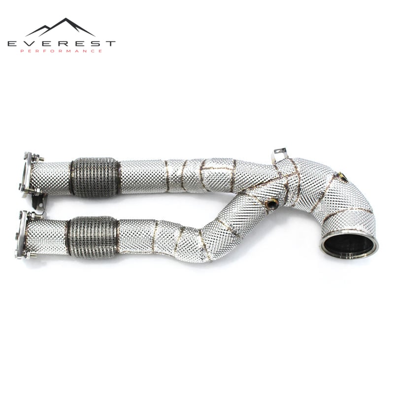 Stainless Steel Exhaust Pipes for Audi RS3 TTRS 2.5T 2017-2020 Downpipe Exhaust Heat Shield