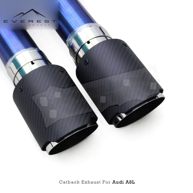 Racing Titanium Valvetronic Catback Exhaust Pipe for Audi A8 D4/D5 2.5L/3.0T/4.0T 2011-2023 SS304 Downpipes With Valved Muffler