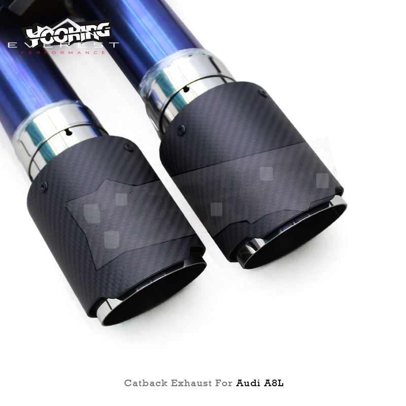 Racing Titanium Valvetronic Catback Exhaust Pipe for Audi A8 D4/D5 2.5L/3.0T/4.0T 2011-2023 SS304 Downpipes With Valved Muffler