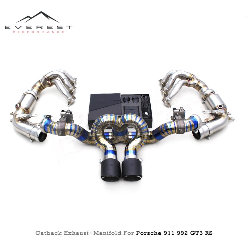 Valvetronic Muffler Exhaust System for Porsche 911 992 GT3 RS 4.0L 2020-2024 Titanium Catback High Flow Manifold
