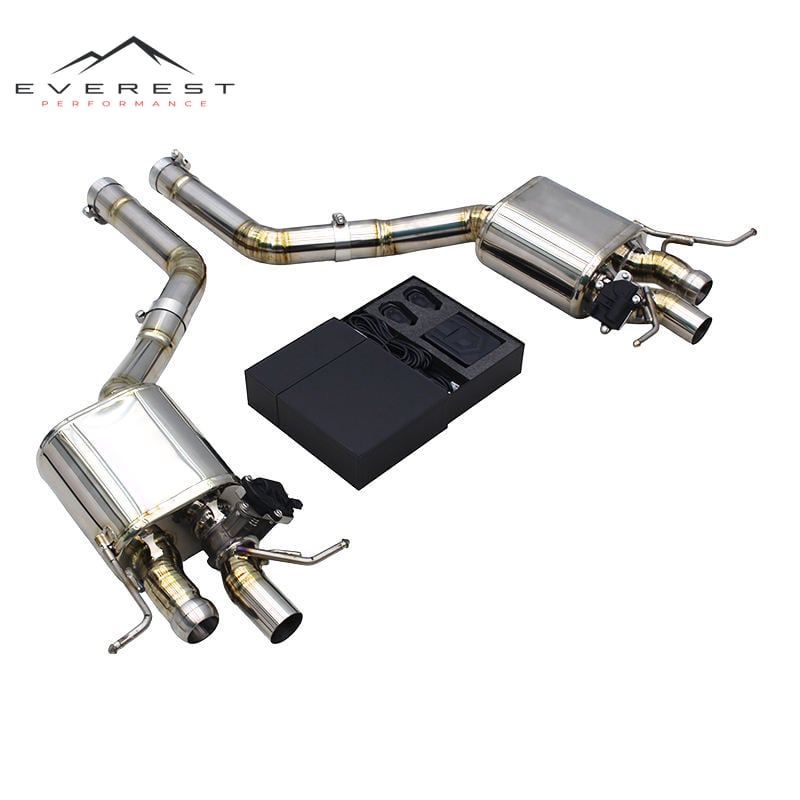 Valvetronic Exhaust Pipes for Bentley Continental GT W12 6.0T 2004-2013 Titanium Catback Muffler Quad Outlet