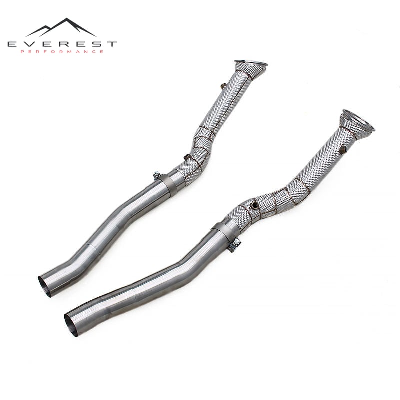 Staight Downpipe for Ferrari 812 6.5L/F12 6.3L V12 2013-2020 Stainless Steel Free Flow Exhaust Pipes