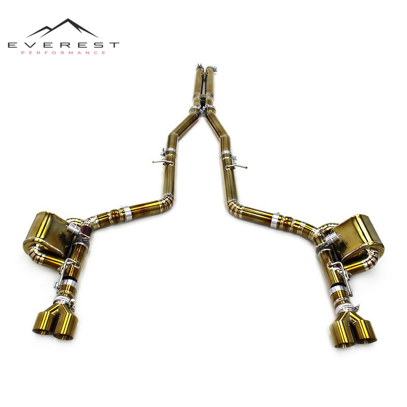 Auto Performance Titanium Burnt Gold Exhaust for Dodge Challenger SRT Hellcat 6.2T 2016-2022 Valved Exhaust Catback System