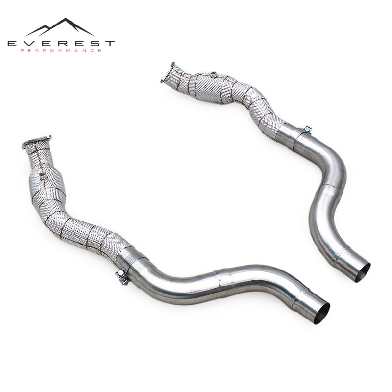 Custom High Flow Downpipe for Dodge Challenger 6.4L 2019+ Stainless Steel with 100/200/300 Cell Exhaust Header Downpipe