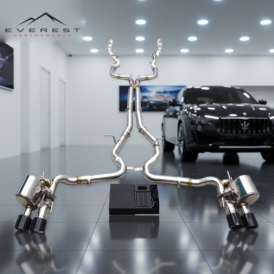 Custom Free Flow Downpipe Catback for Maserati Levante Modena 3.0T 2016-2024 Valvetronic Exhaust System with Remote Control