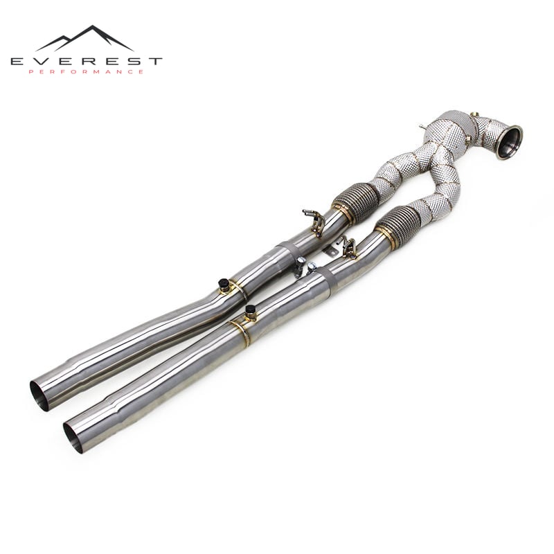 Auto Catted Downpipe for Audi RS3/TTRS 2.5T 2023-2024 Racing Car Escape SUS304 Front Pipe Exhaust System With OPF/DPF