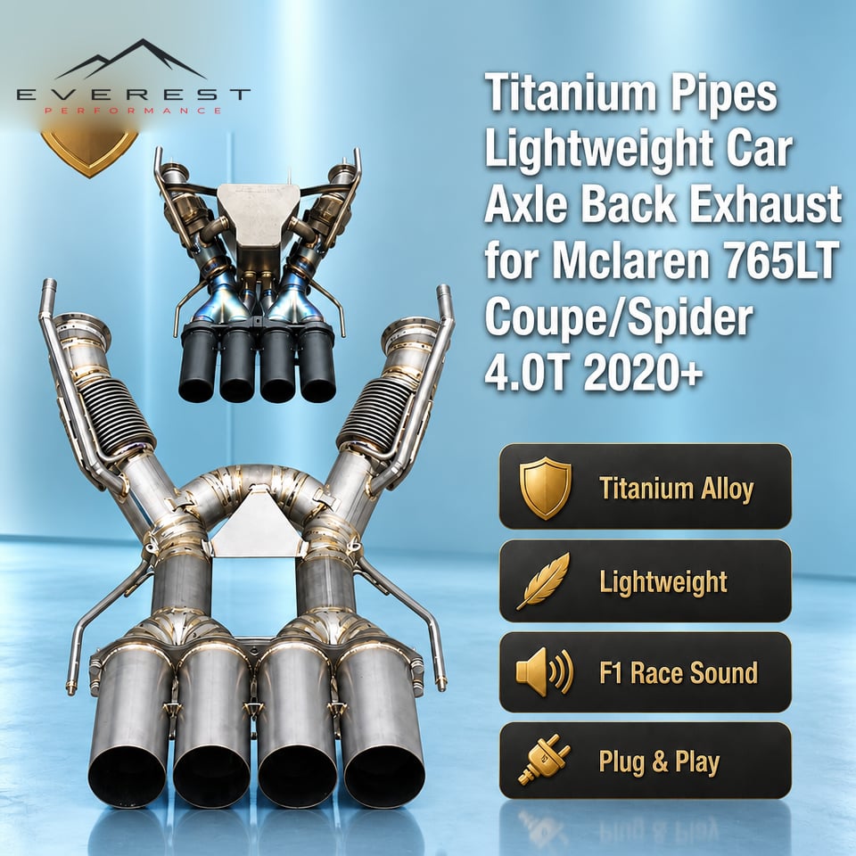 Titanium High Quality Catback Exhaust Pipes for Mclaren 765LT Coupe/Spider 4.0T 2020+ Superfast CarAxle Back Non Valve