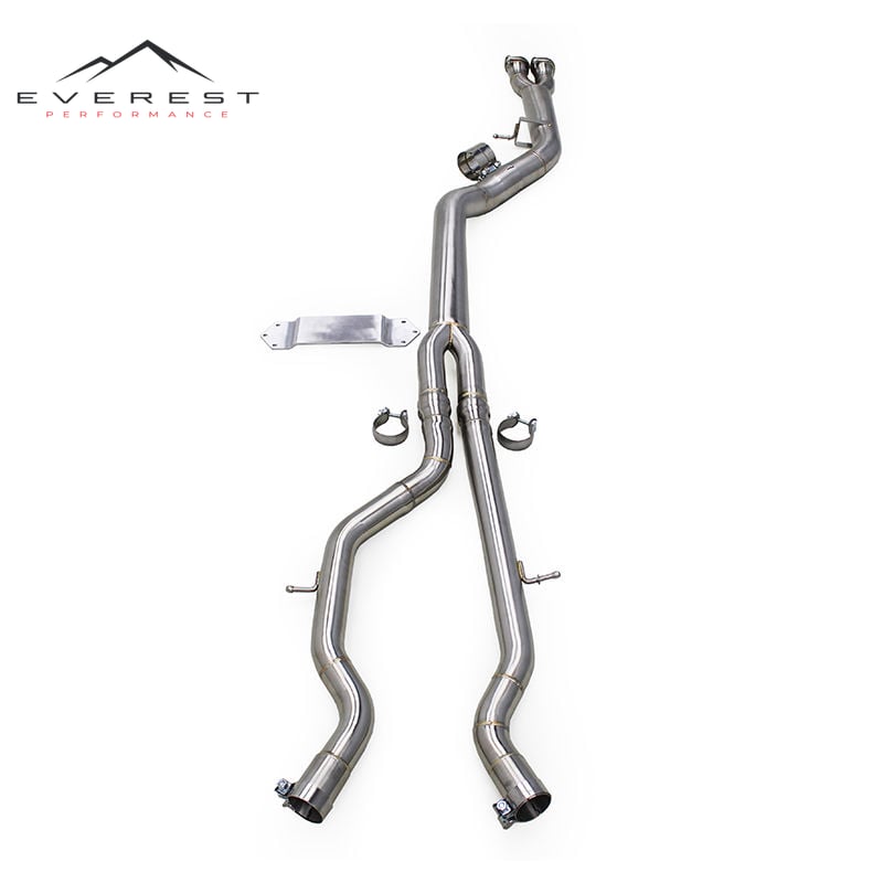 Race 3.5inch Single Midpipe for BMW M3 M4 F80 F82 S55 3.0T 2014-2019 Stainless Steel Exhaust Mid Pipe With Brace