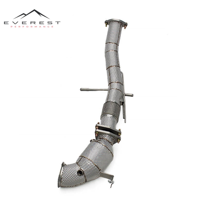 SS304 Exhaust Downpipe for Lynk & Co 03/03+ 1.5T 2019+ Thermal Shroud High Flow Exhaust Pipe with Catalyst 100/200/300 Cell