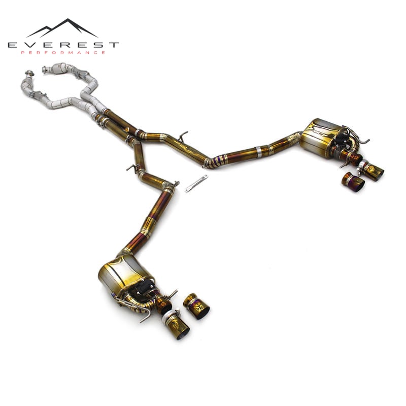 Exhaust Pipe System for Mercedes-Benz E63/E63S W212 AMG 5.5 2007-2016 Escape Titanium Catback Exhaust Downpipe with Catalyst