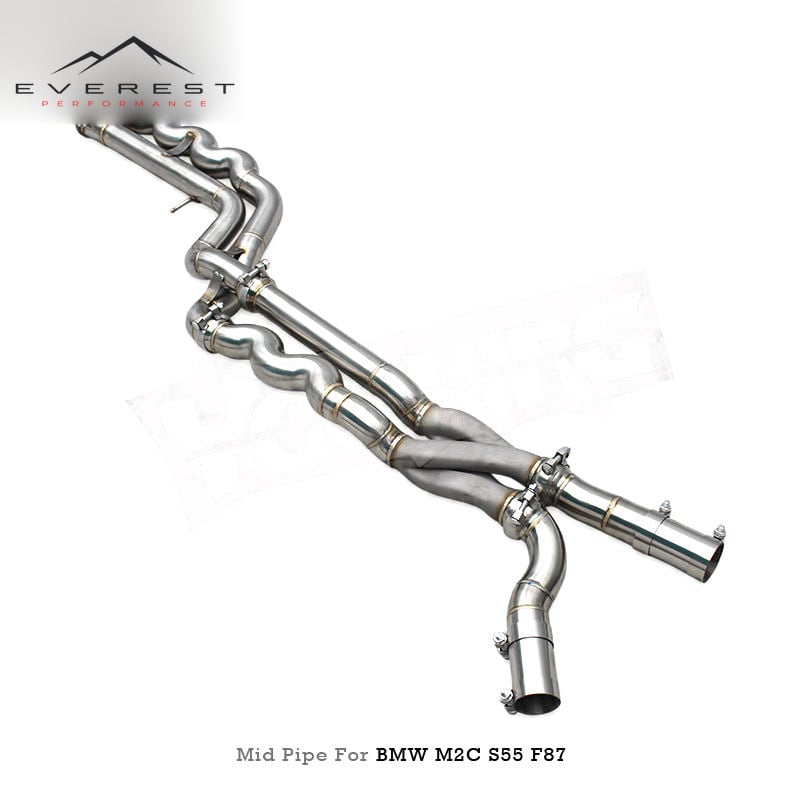Custom SUS304 Exhaust Midpipe for BMW M2C/M2 Competition S55 F87 3.0T 2018-2023 with 3D Z Pipe Equal Length Mid Pipe