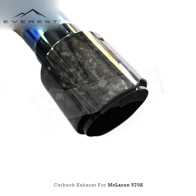 Titanium Catback Exhaust & SUS304 Cat Downpipe for McLaren 570S 3.8T 2015-2019+ Independent Controller Vacuum Valve System