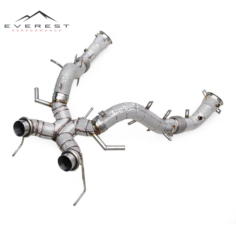 SUS304 Heat Shielded Performance Exhaust for Mclaren 600LT Spider/Coupe 3.8T 2018-2020 Free Flow Pipe