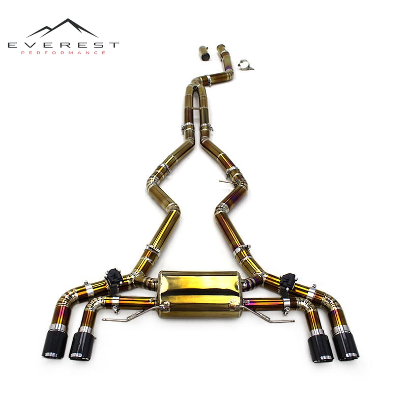 Titanium Alloy Pipe Catback Exhaust for BMW M340/M340i/M440/M440i G20 3.0T 2019-2023 Carbon Fiber Tips Valvetronic