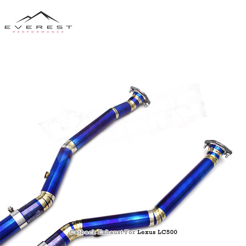 Titanium Catback Exhaust Pipe for Lexus LC500 V8 5.0L 2018-2025 Titanium Catback Muffler Pipe With Centre Triple Tips