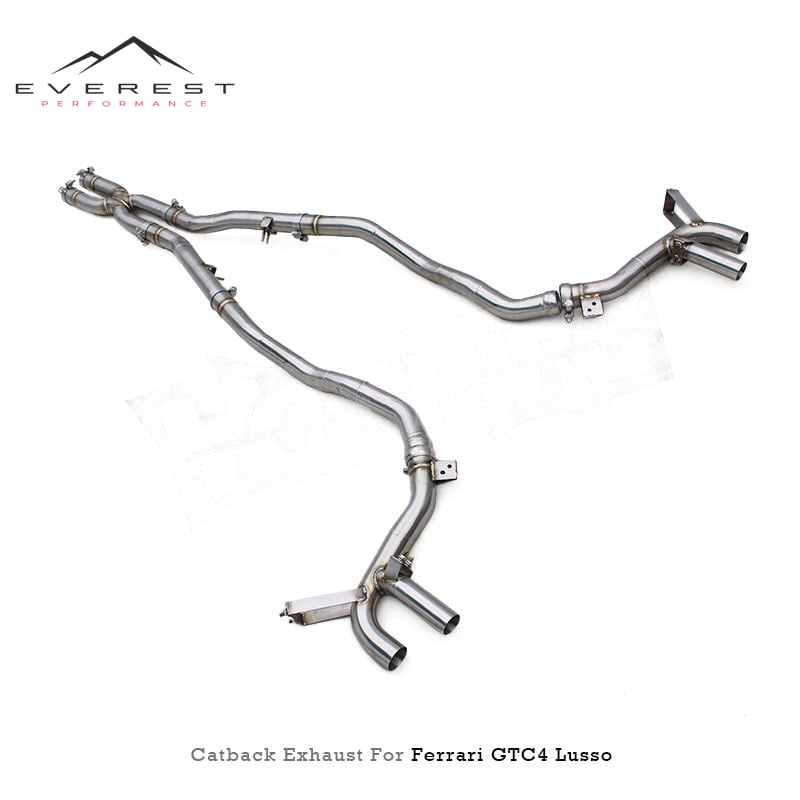 Racing Non Valve Catback Exhaust Pipe for Ferrari GTC4 Lusso/Lusso T 2016+ Enhanced X-pipe Direct Straight-through Axle Back