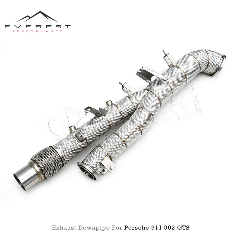 Direct Fitment Exhaust Pipe for Porsche 911 Carrera 992 GTS 3.6T 2025 Race Turbo Test Pipe Heat Insulated Downpipe